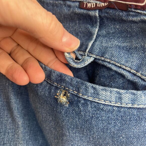 212 Exchange Retro Y2K Denim Jeans Pleated Waist High Rise 80s 90s Size 0 VTG - Picture 13 of 13